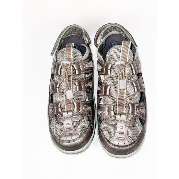 Orthofeet Verona Closed Toe Sandal Comfort Metallic Outdoor Drawstring 10.5 Wide - Picture 4 of 15